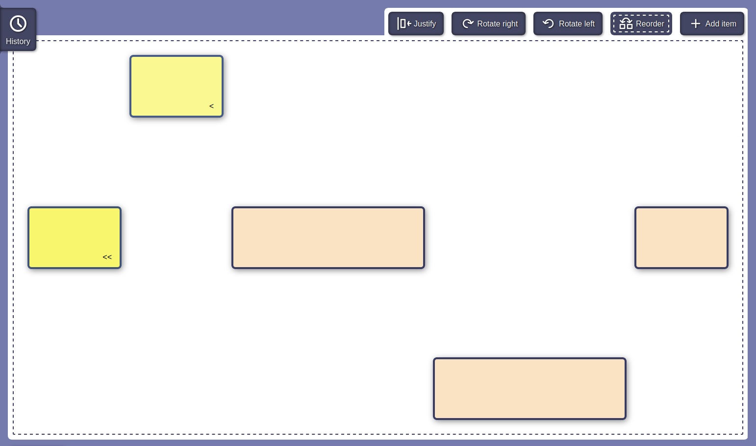 Flexbox builder with 5 items.